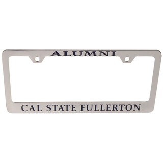 Alumni Engraved Cal State Fullerton License Plate Frame - Chrome